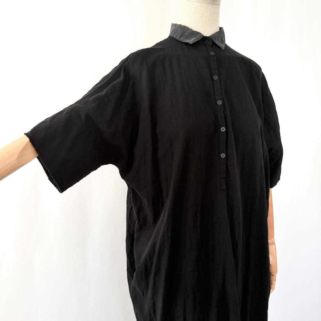 KristenseN du Nord  Black Cotton &amp; Silk Dress