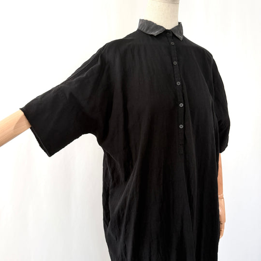 KristenseN du Nord  Black Cotton &amp; Silk Dress