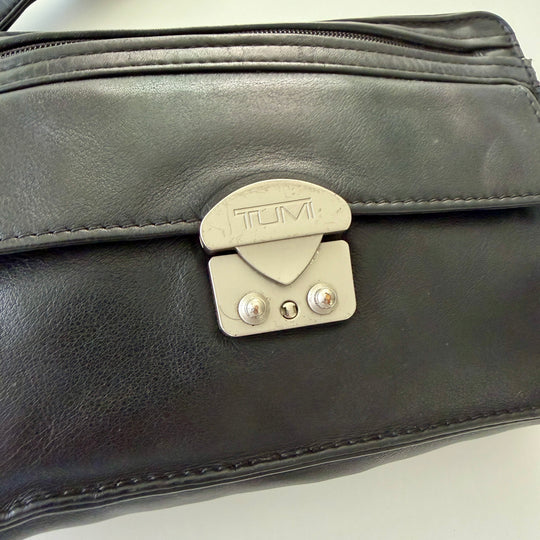 TUMI Black Leather Handbag