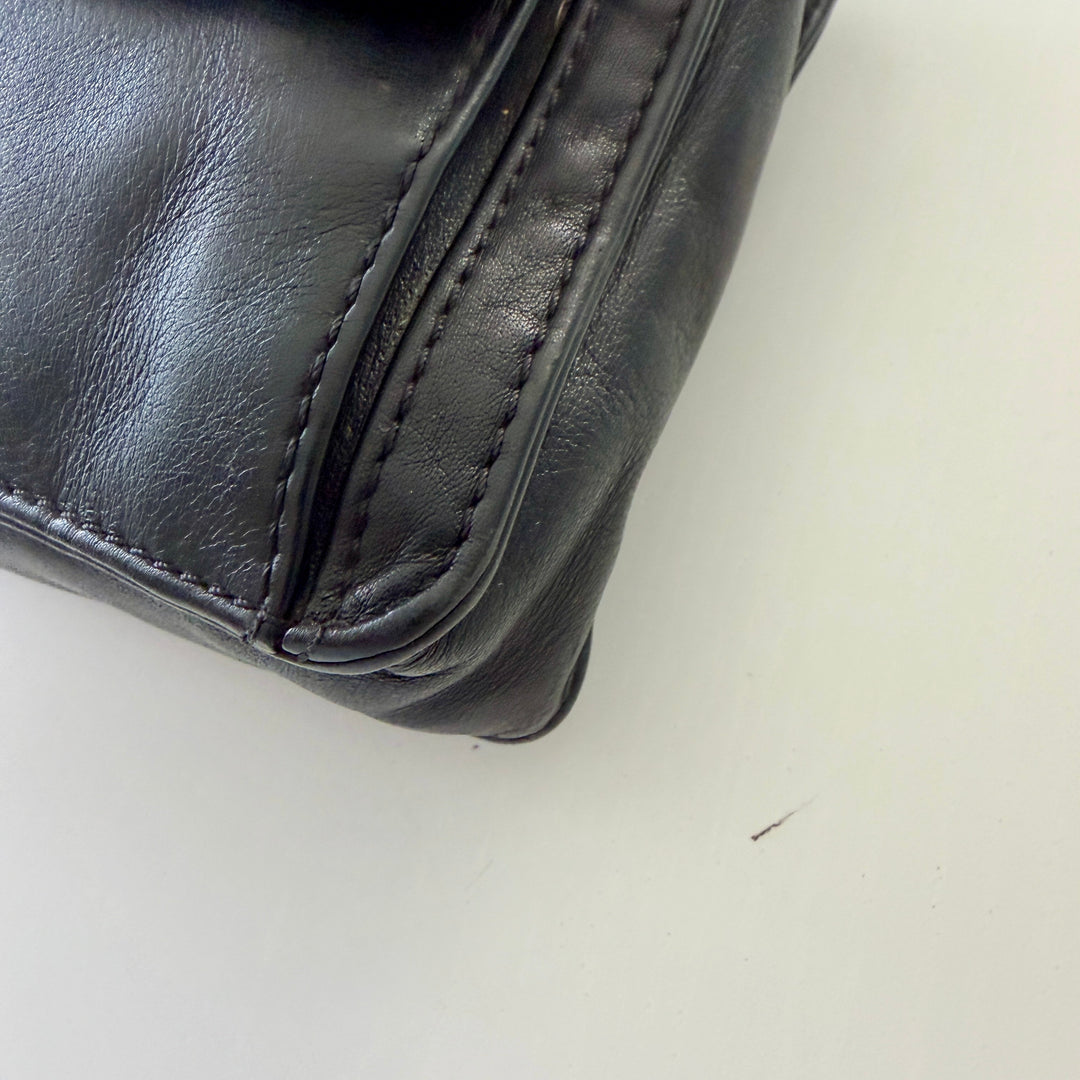 TUMI Black Leather Handbag
