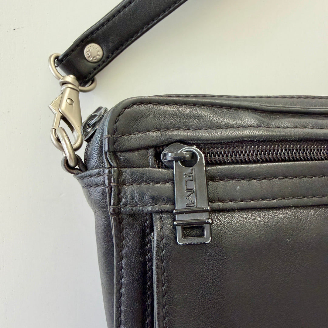 TUMI Black Leather Handbag