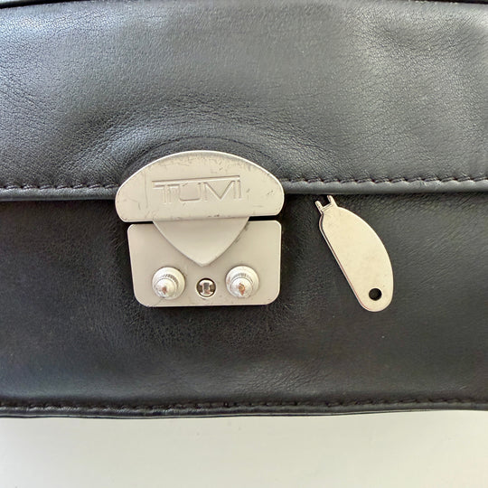 TUMI Black Leather Handbag