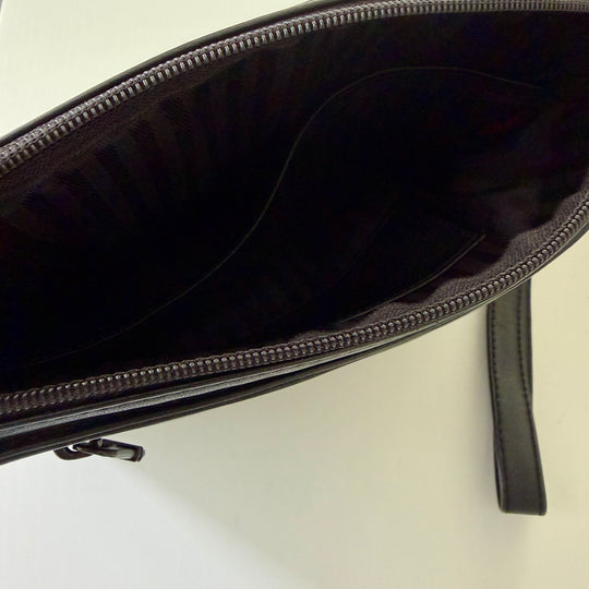 TUMI Black Leather Handbag