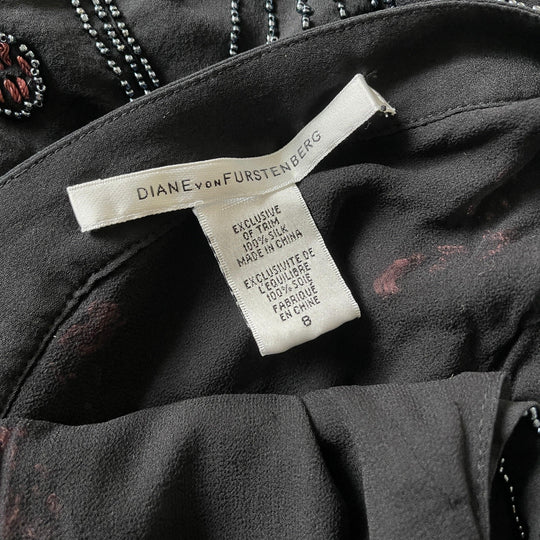 DIANE Von FURSTENBERG Silk Beaded Dress