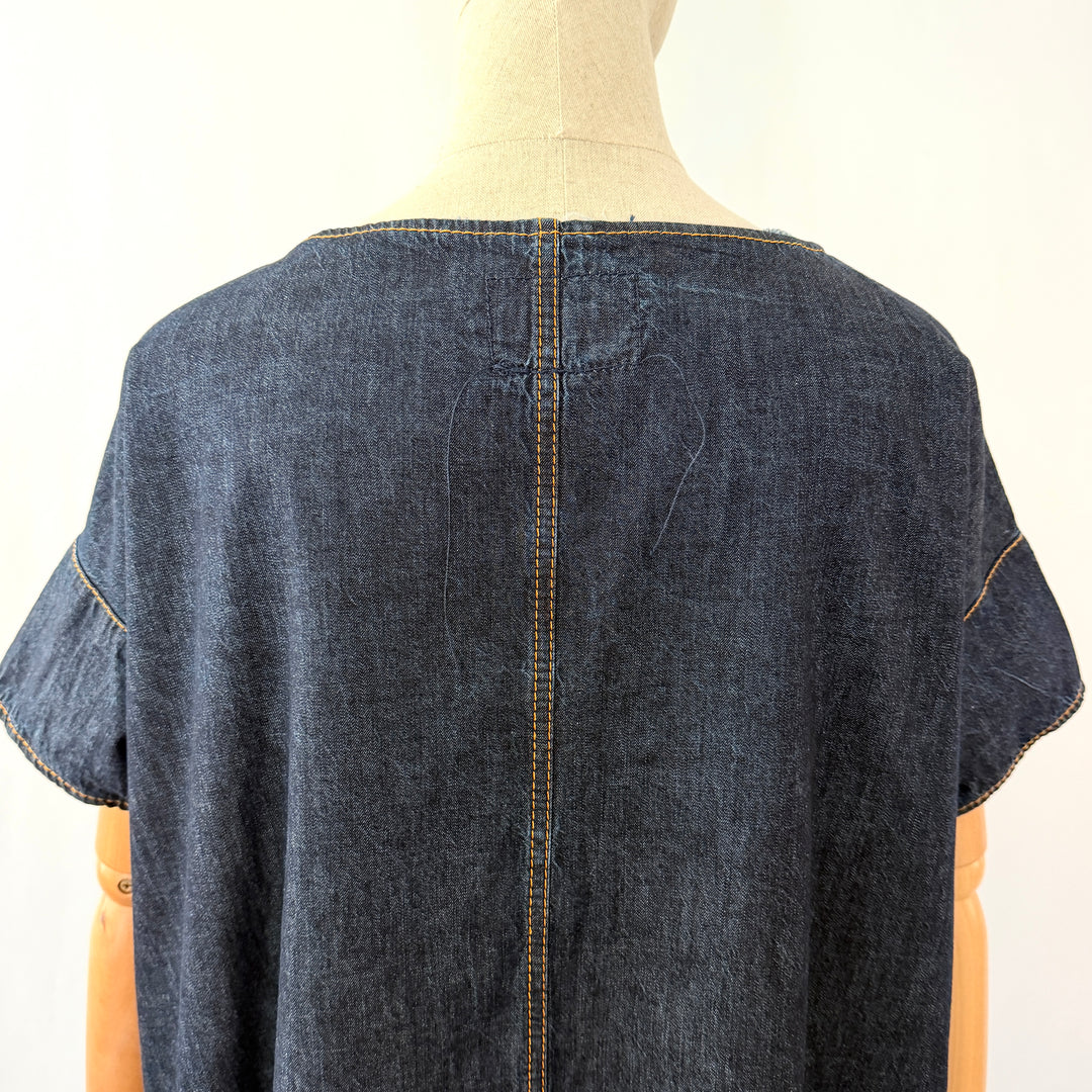 Susanne Bommer Raw-Edge New Denim Dress