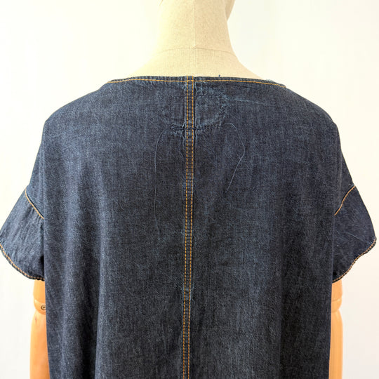 Susanne Bommer Raw-Edge New Denim Dress