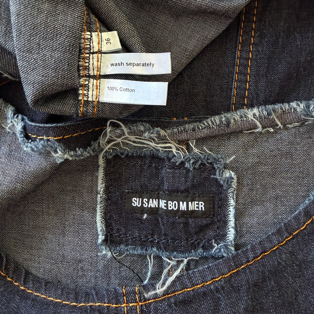 Susanne Bommer Raw-Edge New Denim Dress