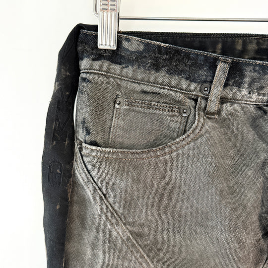 Rick Owens Early Archive 2004 Distressed Denim Skirt