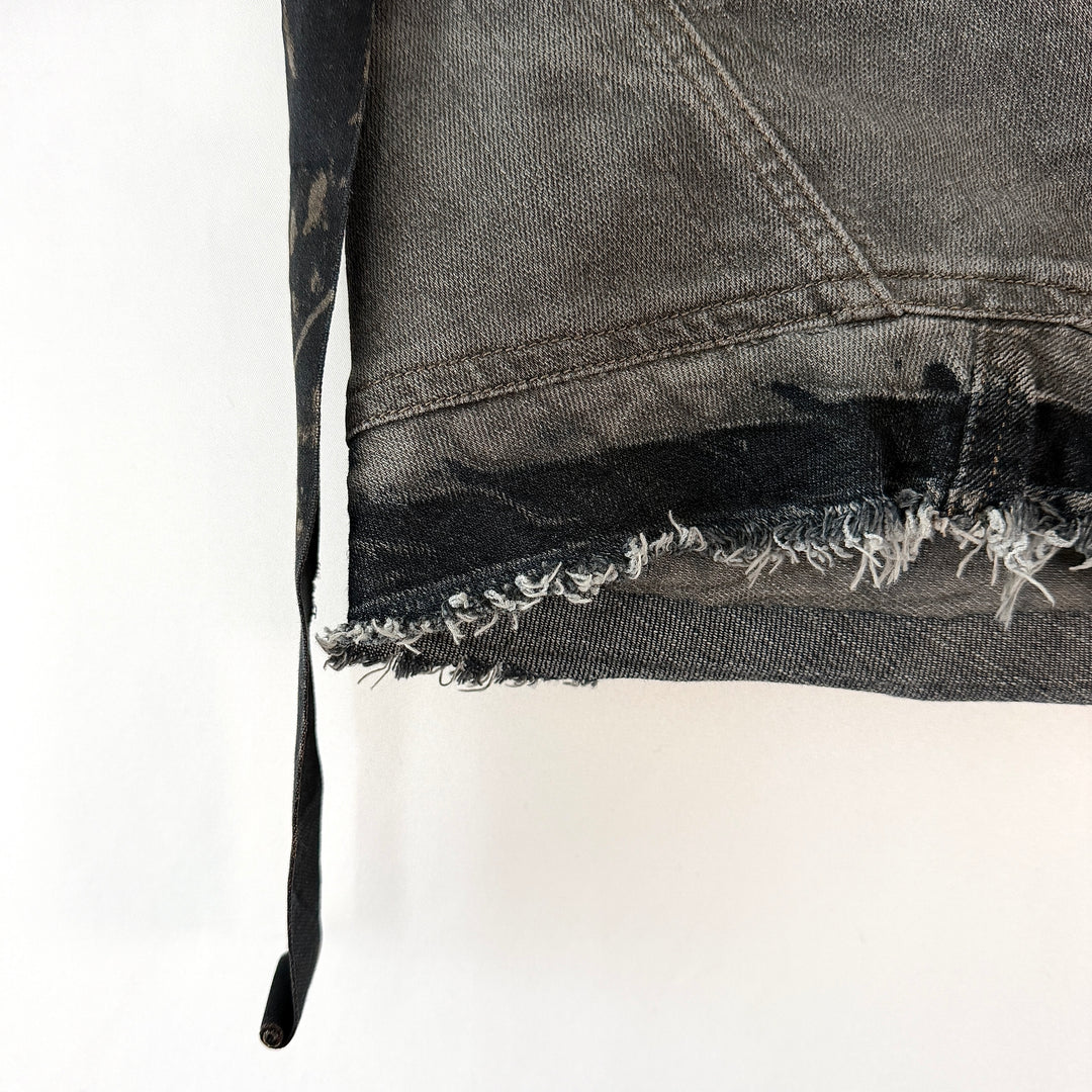 Rick Owens Early Archive 2004 Distressed Denim Skirt