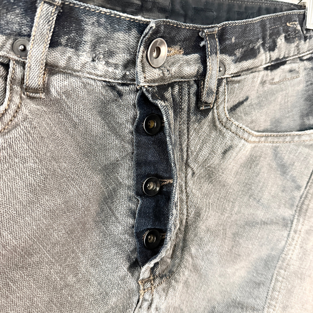 Rick Owens Early Archive 2004 Distressed Denim Skirt