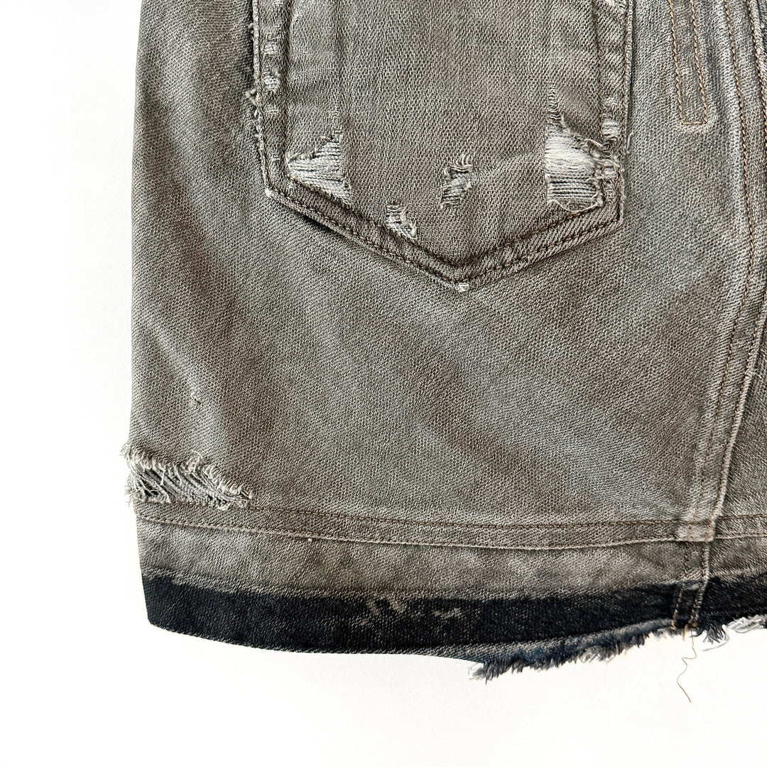 Rick Owens Early Archive 2004 Distressed Denim Skirt