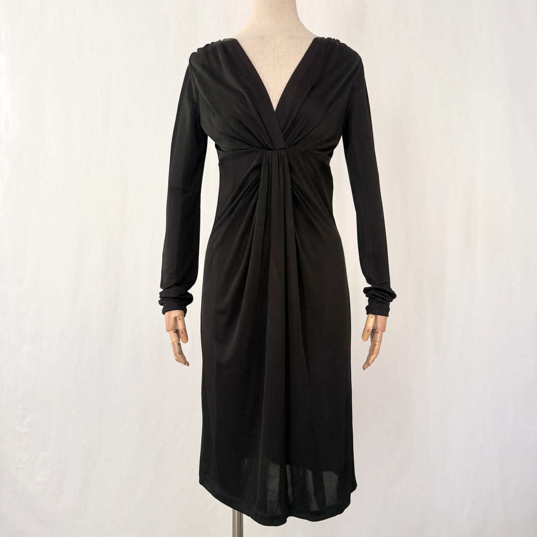 diane von furstenberg black cocktail dress DIANE Von FURSTENBERG DVF Black Blue Sequin Embellished V-Neck Cocktail Dress 6