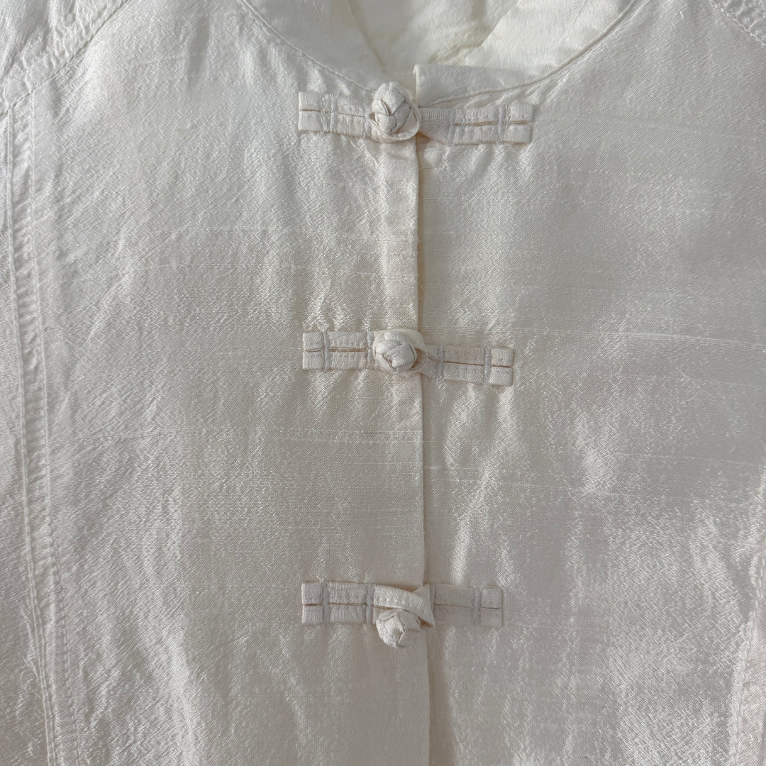 EN SOIE enSoie Zurich white silk blazer