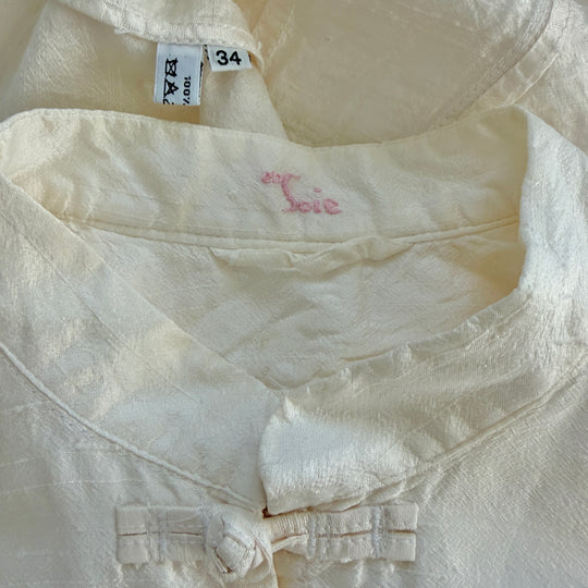 EN SOIE enSoie Zurich white silk blazer