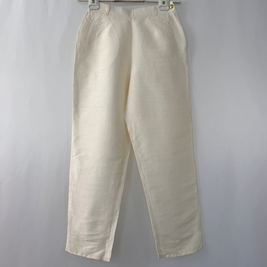 EN SOIE enSoie Zurich white silk pants