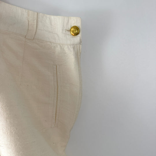 EN SOIE enSoie Zurich white silk pants
