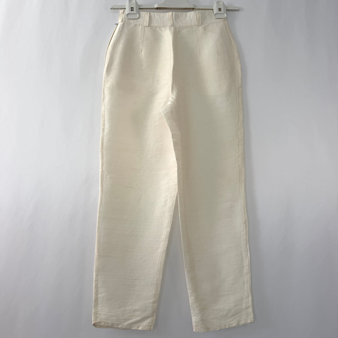 EN SOIE enSoie Zurich white silk pants