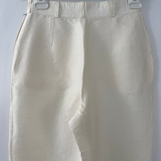 EN SOIE enSoie Zurich white silk pants