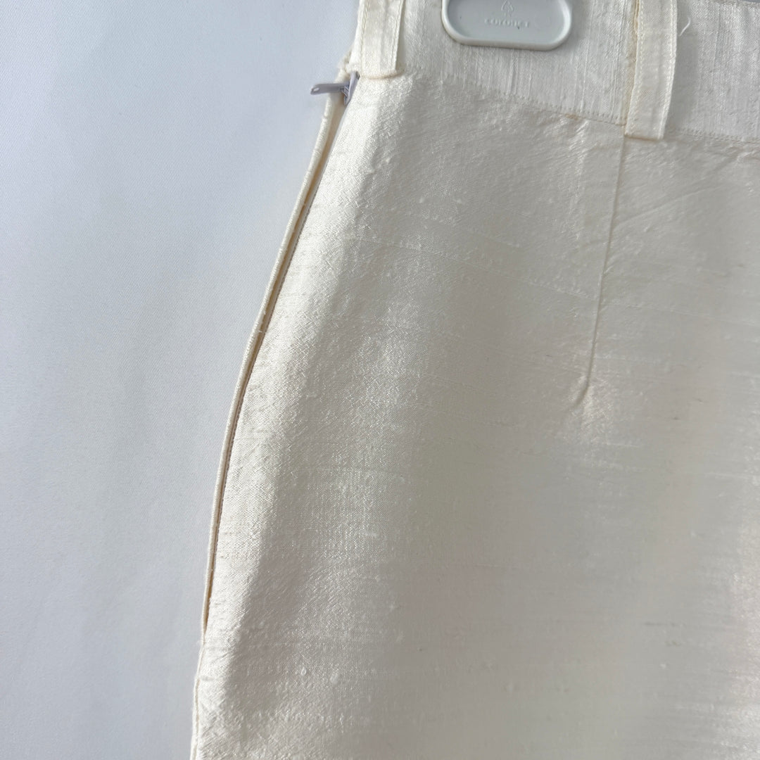 EN SOIE enSoie Zurich white silk pants