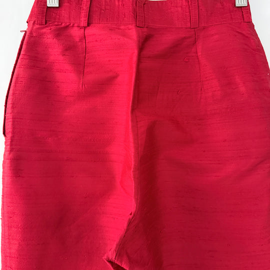 EN SOIE enSoie Zurich red silk pants