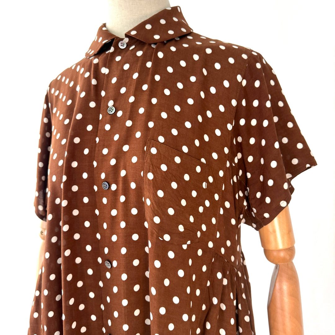 COMME des GARÇONS Polka Dot Rayon Midi Dress (AD2015)