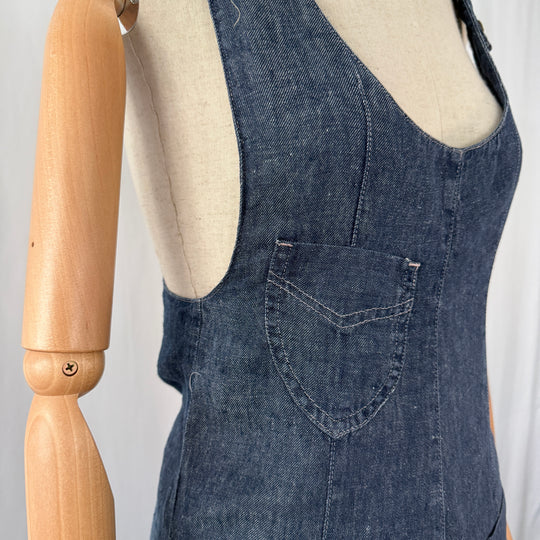 ECHAPPEES BELLES Linen Denim Romper