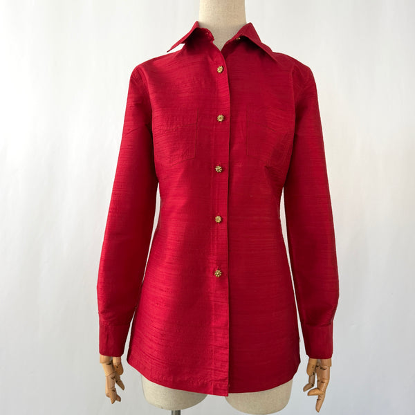 EN SOIE enSoie Zurich Silk Blouse