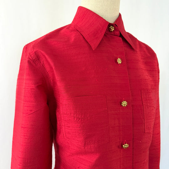 EN SOIE enSoie Zurich Silk Blouse