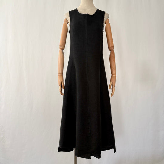 RUNDHOLZ Black Dress with an asymmetrical hem