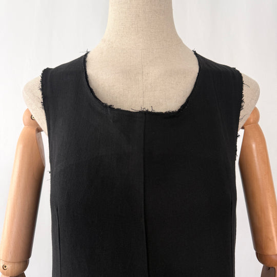 RUNDHOLZ Black Dress with an asymmetrical hem