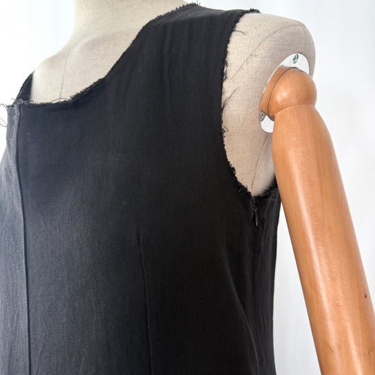 RUNDHOLZ Black Dress with an asymmetrical hem