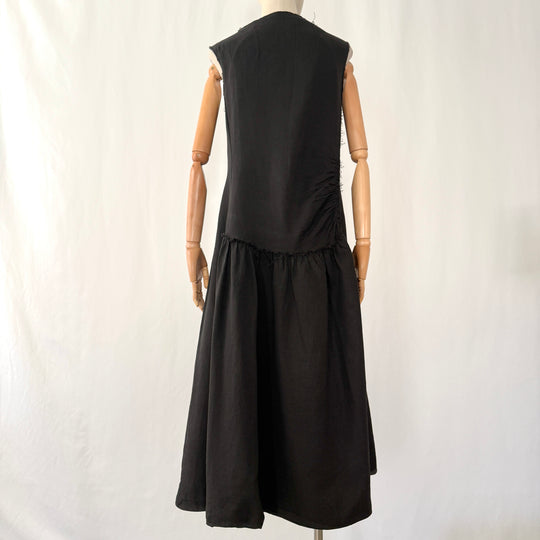 RUNDHOLZ Black Dress with an asymmetrical hem