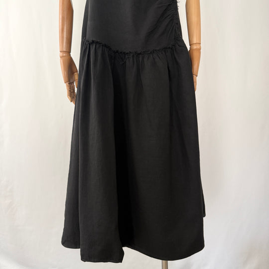 RUNDHOLZ Black Dress with an asymmetrical hem
