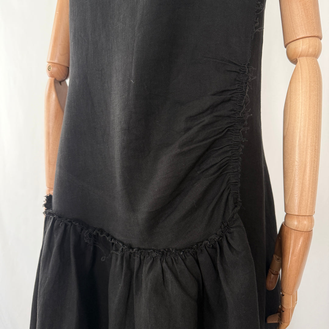 RUNDHOLZ Black Dress with an asymmetrical hem