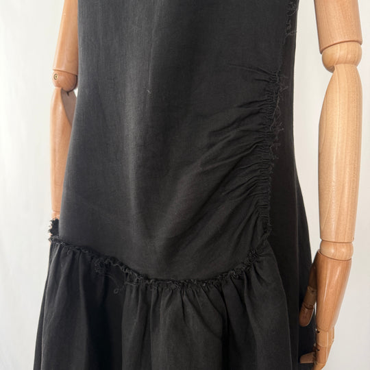 RUNDHOLZ Black Dress with an asymmetrical hem