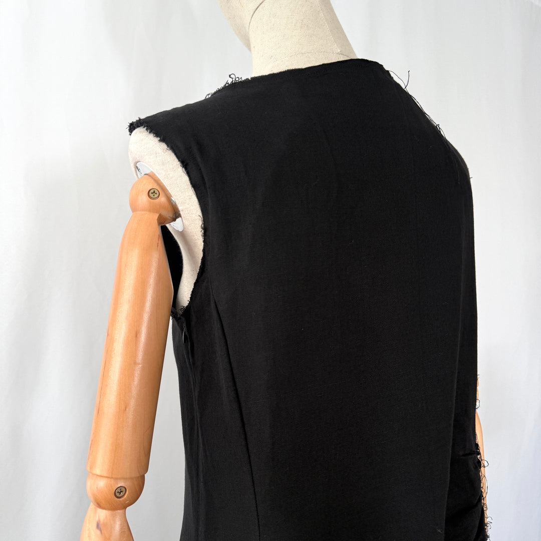 RUNDHOLZ Black Dress with an asymmetrical hem