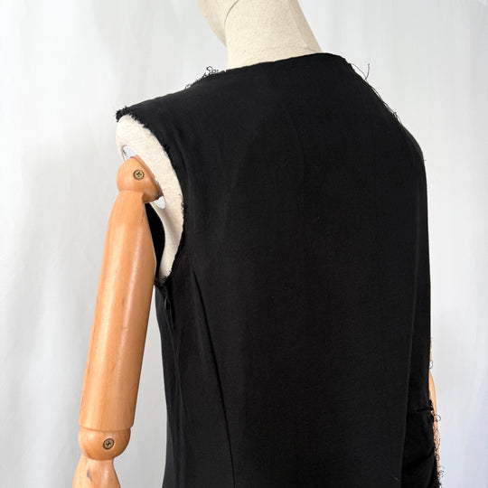 RUNDHOLZ Black Dress with an asymmetrical hem