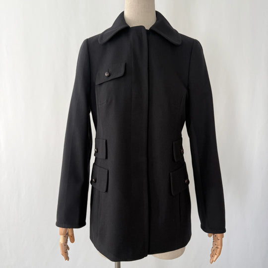 Manteau/veste en laine noire AKRIS