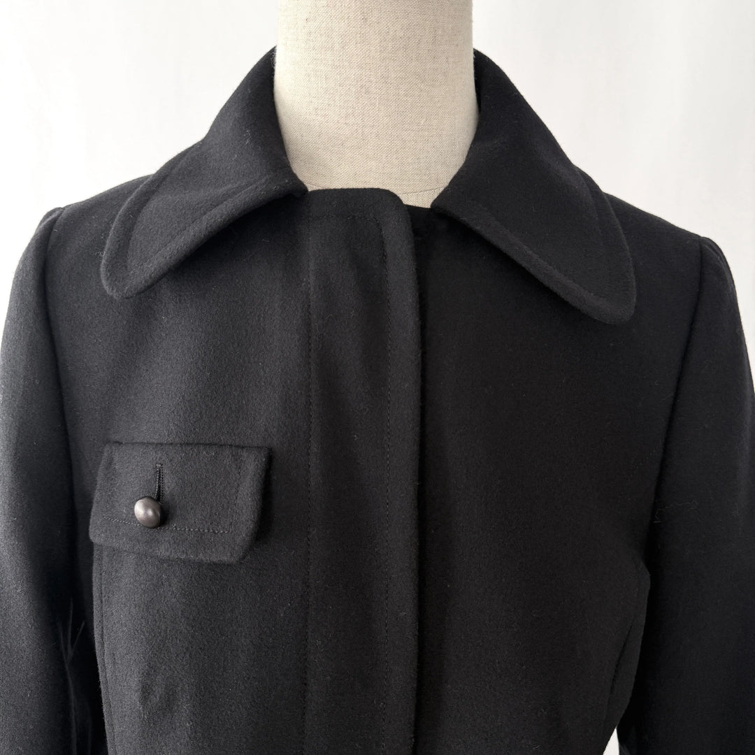 Manteau/veste en laine noire AKRIS