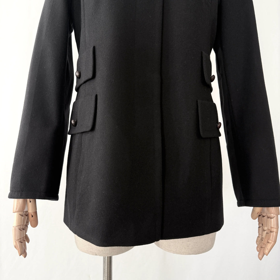 Manteau/veste en laine noire AKRIS