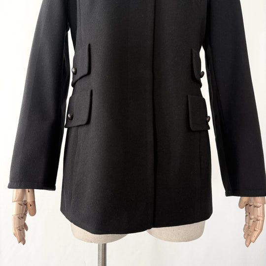 Manteau/veste en laine noire AKRIS