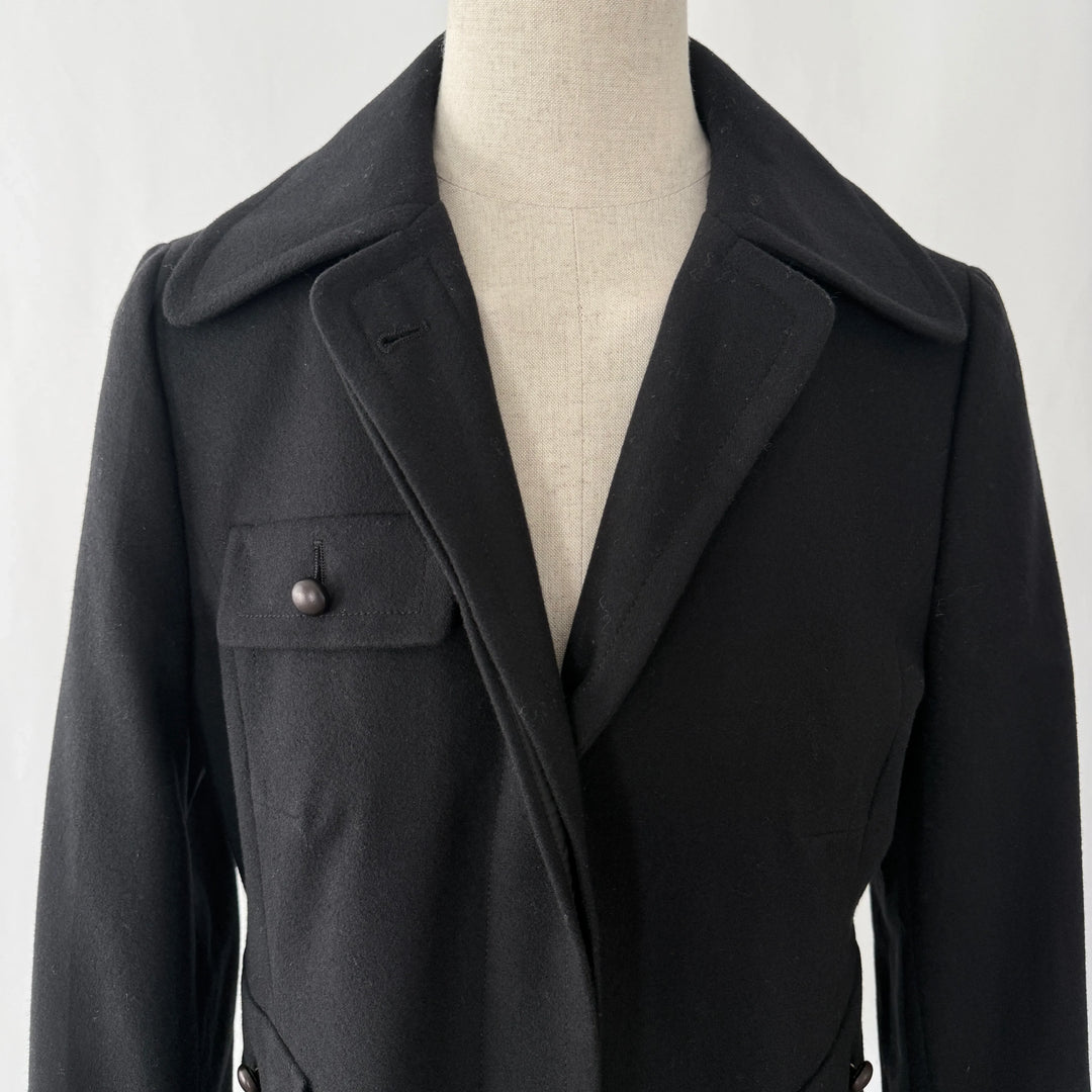 Manteau/veste en laine noire AKRIS