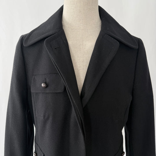 Manteau/veste en laine noire AKRIS
