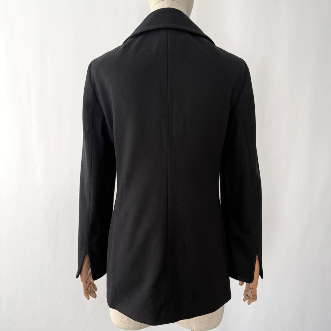 Manteau/veste en laine noire AKRIS