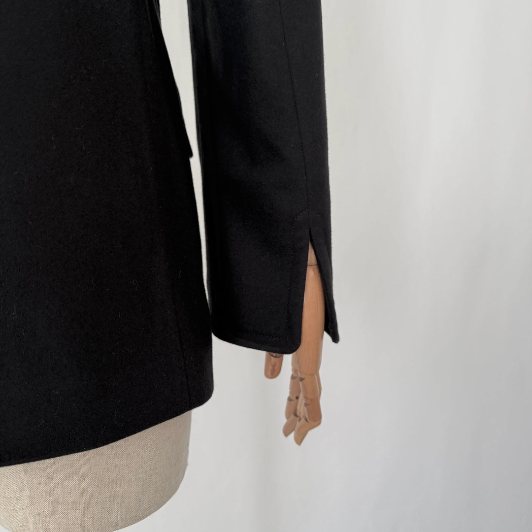Manteau/veste en laine noire AKRIS