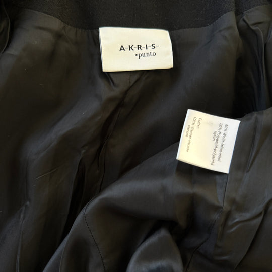 Manteau/veste en laine noire AKRIS