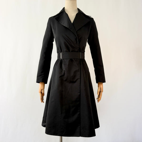 AKRIS Punto Black Belted Trench Coat