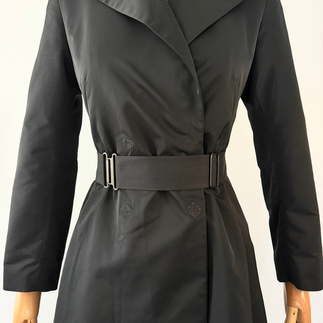 AKRIS Punto Black Belted Trench Coat