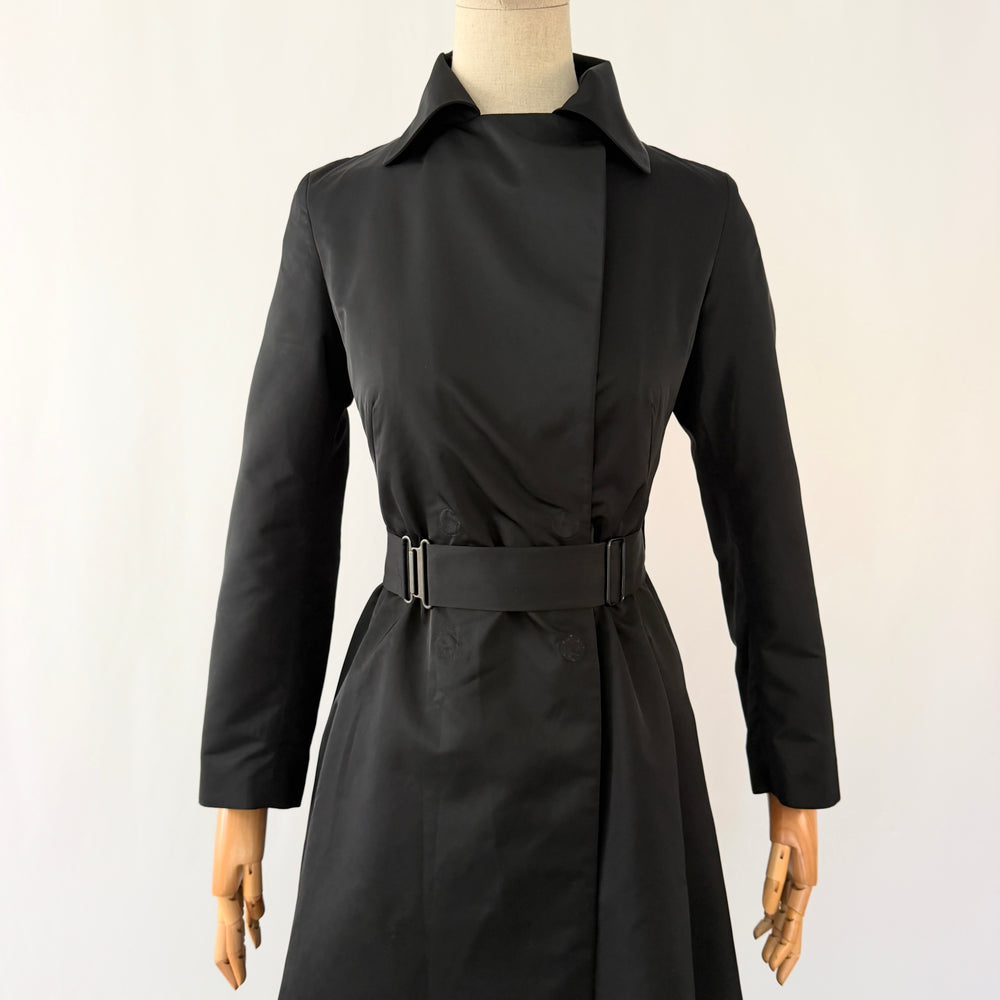 AKRIS Punto Black Belted Trench Coat