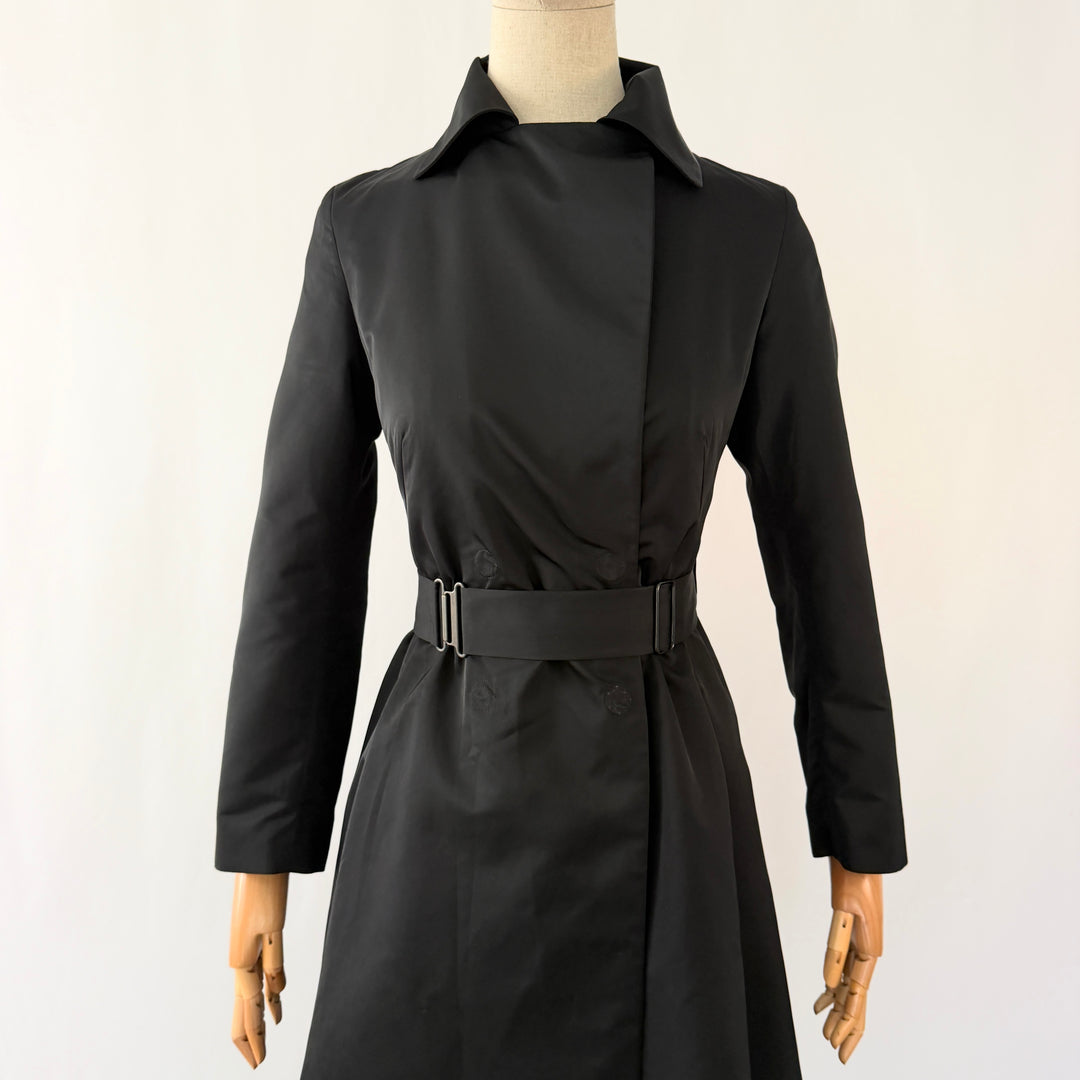 AKRIS Punto Black Belted Trench Coat